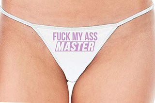 Fuck My Ass Master - White String Thong