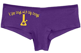 I Like Boys With Big Bongs - Purple Boyshort