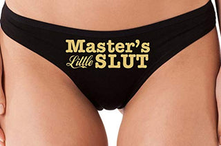 Masters Little Slut - Black Thong