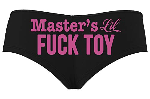 Knaughty Knickers Masters Little Fuck Toy Piece Of Ass Black Boyshort Panties