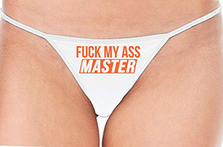 Fuck My Ass Master - White String Thong