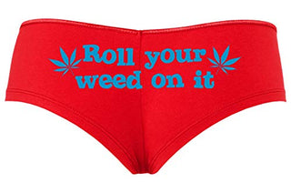 Roll You Weed on It - Red Boyshort