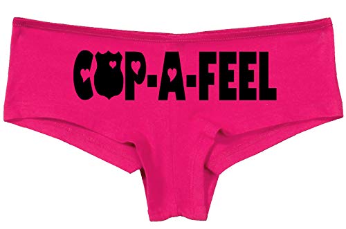 Knaughty Knickers Cop A Feel Police Wife Girlfriend LEO Hot Pink Underwear