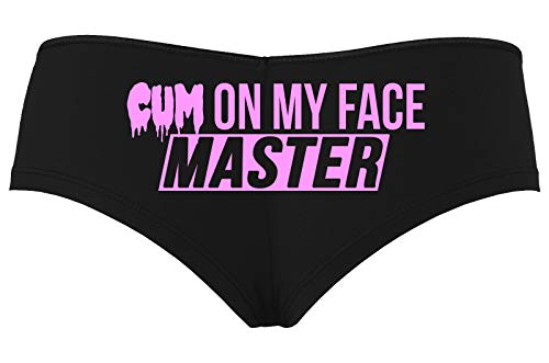 Knaughty Knickers Cum On My Face Master Cumslut Cumplay Black Boyshort Panties