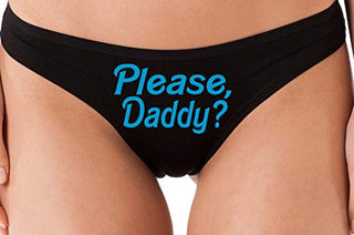 Please Daddy? - Black Thong