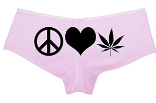 Peace Love Pot - Pink Boyshort