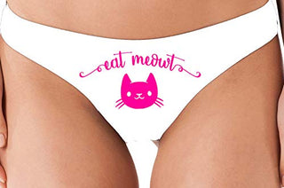Eat Meowt Pussy Cat - White Thong
