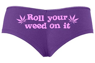 Roll You Weed on It - Purple Boyshort