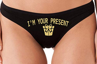 I Am Your Present - Black Thong