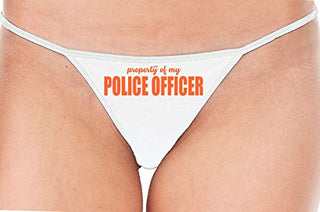 Property of My Police Officer - White String Thong