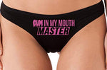 Knaughty Knickers Cum In My Mouth Master Blow Job Slut Black Thong Underwear