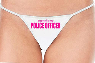 Property of My Police Officer - White String Thong