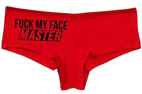 Knaughty Knickers Fuck My Face Master Oral Deepthroat Slutty Red Panties