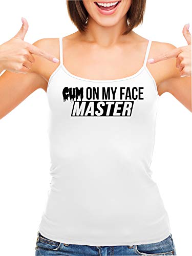 Knaughty Knickers Cum On My Face Master Cumslut Cumplay White Camisole Tank Top
