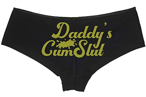 Knaughty Knickers Daddys Little Cumslut Submissive Oral Slut Black Boyshort DDLG