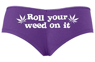 Roll You Weed on It - Purple Boyshort