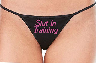 Slut in Training - Black String Thong