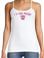 Knaughty Knickers I AM YOUR PRESENT IM I WILL BE GIFT White Camisole Tank Top