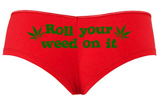 Roll You Weed on It - Red Boyshort