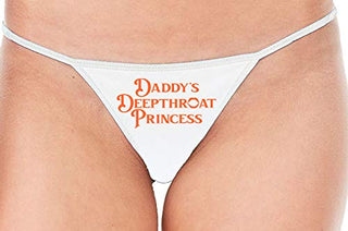 Daddy's Deepthroat Princess - White String Thong
