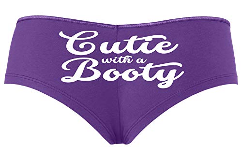 Knaughty Knickers Cutie With A Booty Great Ass Curves Slutty Purple Boyshort