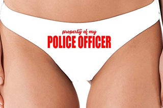 Property of My Police Officer - White Thong