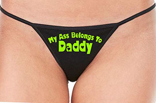My Ass Belongs to Daddy - Black String Thong