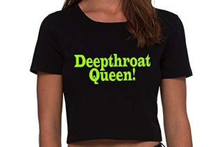 Deepthroat Queen - Black Crop Top