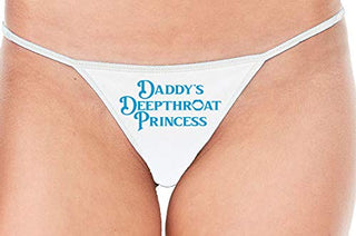 Daddy's Deepthroat Princess - White String Thong