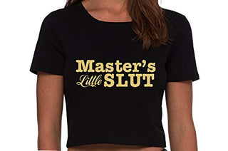 Masters Little Slut - Black Crop Top
