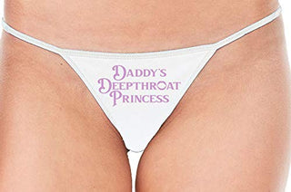Daddy's Deepthroat Princess - White String Thong