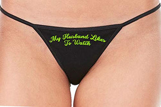 My Husband Likes To Watch - Black String Thong