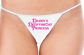 Daddy's Deepthroat Princess - White String Thong