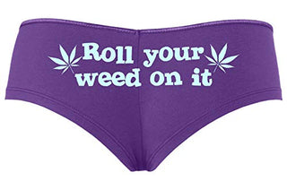 Roll You Weed on It - Purple Boyshort