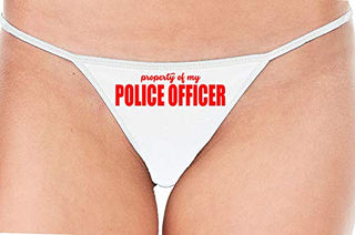 Property of My Police Officer - White String Thong