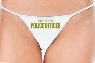 Property of My Police Officer - White String Thong