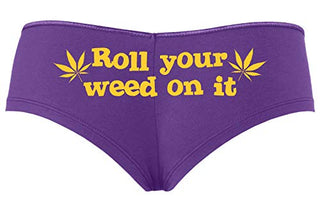 Roll You Weed on It - Purple Boyshort