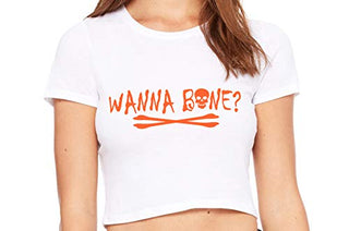 Wanna Bone? - White Crop Top