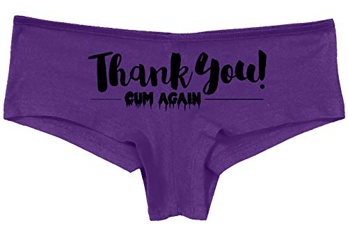 Knaughty Knickers Thank You Cum Again Sexy Flirty Cumslut Slutty Purple Panties