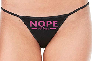 Nope Not Today - Black String Thong