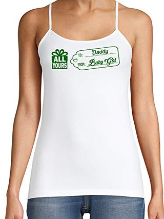 To Daddy From Baby Girl Gift Tag - White Cami