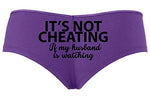 Knaughty Knickers Its Not Cheating If My Husband Watches Slutty Purple Boyshort