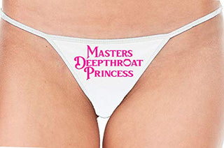 Master's Deepthroat Princess - White String Thong