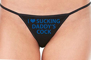 I Love Sucking Daddy's Cock - Black String Thong