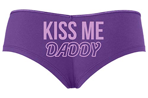 Knaughty Knickers Kiss Me Daddy Snuggle BabyGirl Master Slutty Purple Boyshort