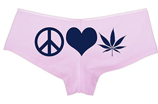 Peace Love Pot - Pink Boyshort