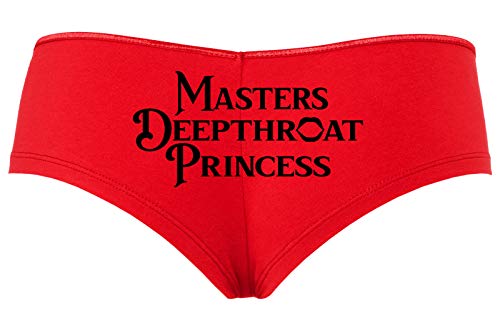 Knaughty Knickers Masters Deepthroat Princess Oral Sex Slutty Red Boyshort