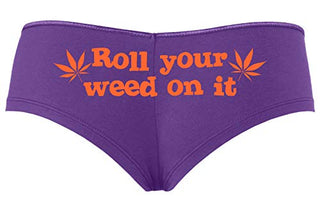 Roll You Weed on It - Purple Boyshort