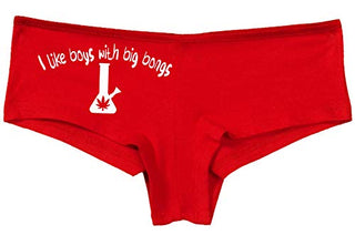 I Like Boys With Big Bongs - Red Boyshort