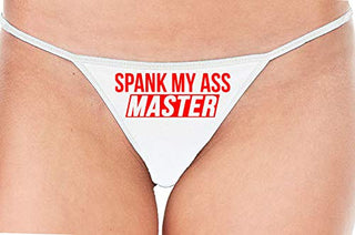Spank My Ass Master - White String Thong